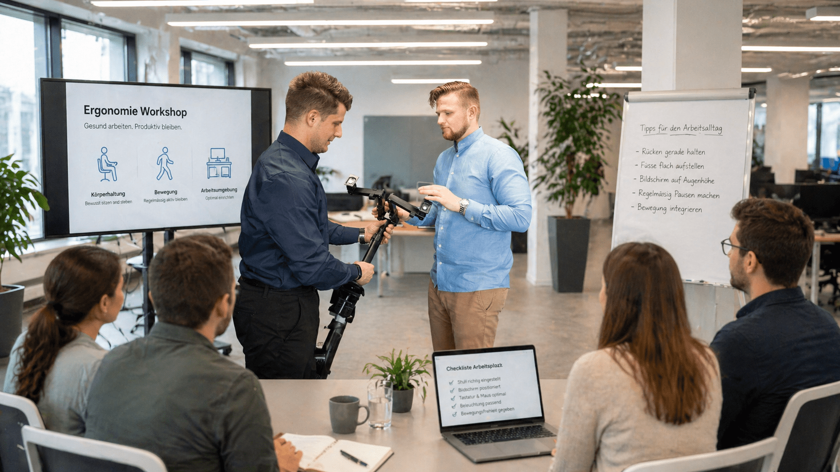Ergonomisches Arbeiten und ergonomische Arbeitsplatzgestaltung mit PG Health Management